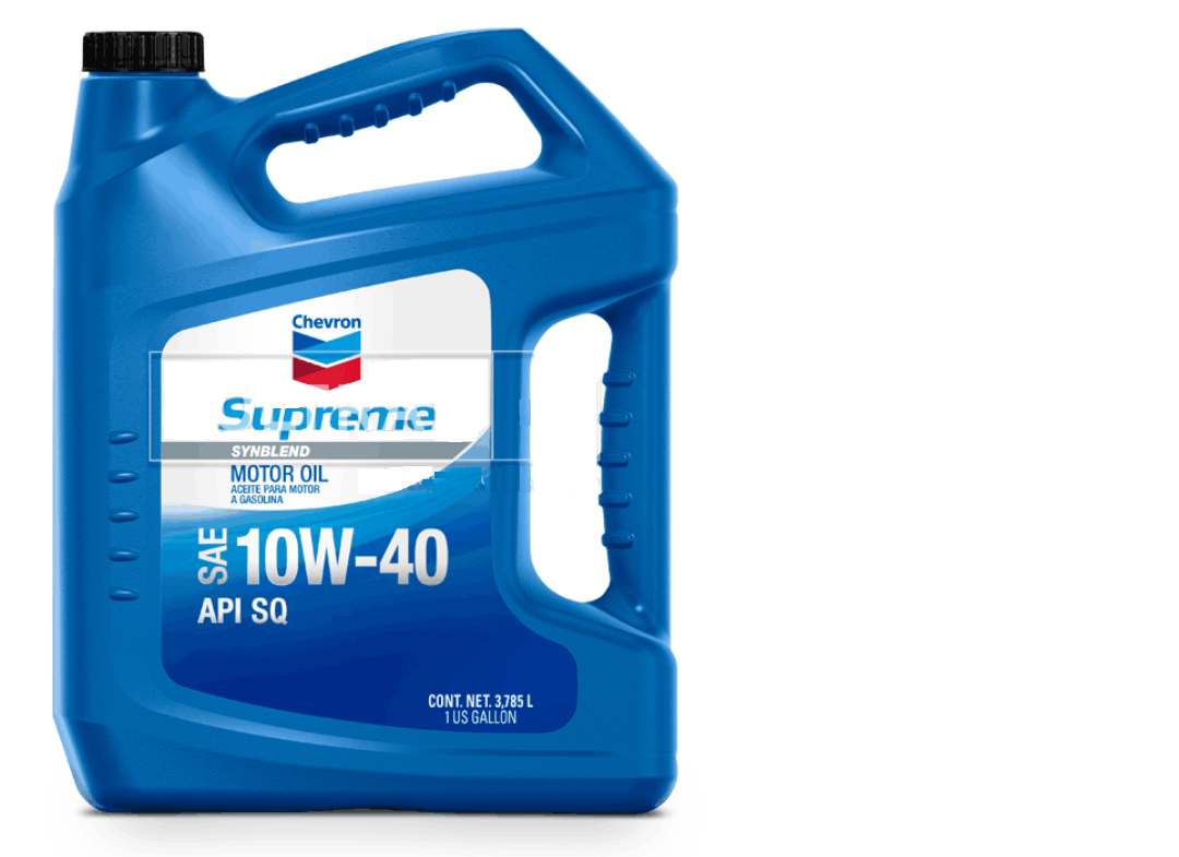 Envase de aceite CHEVRON CHEVRON 10W40 SEMI SINTETICO - GL 3.78LT grado 10W40 - Lubricentro Piloto